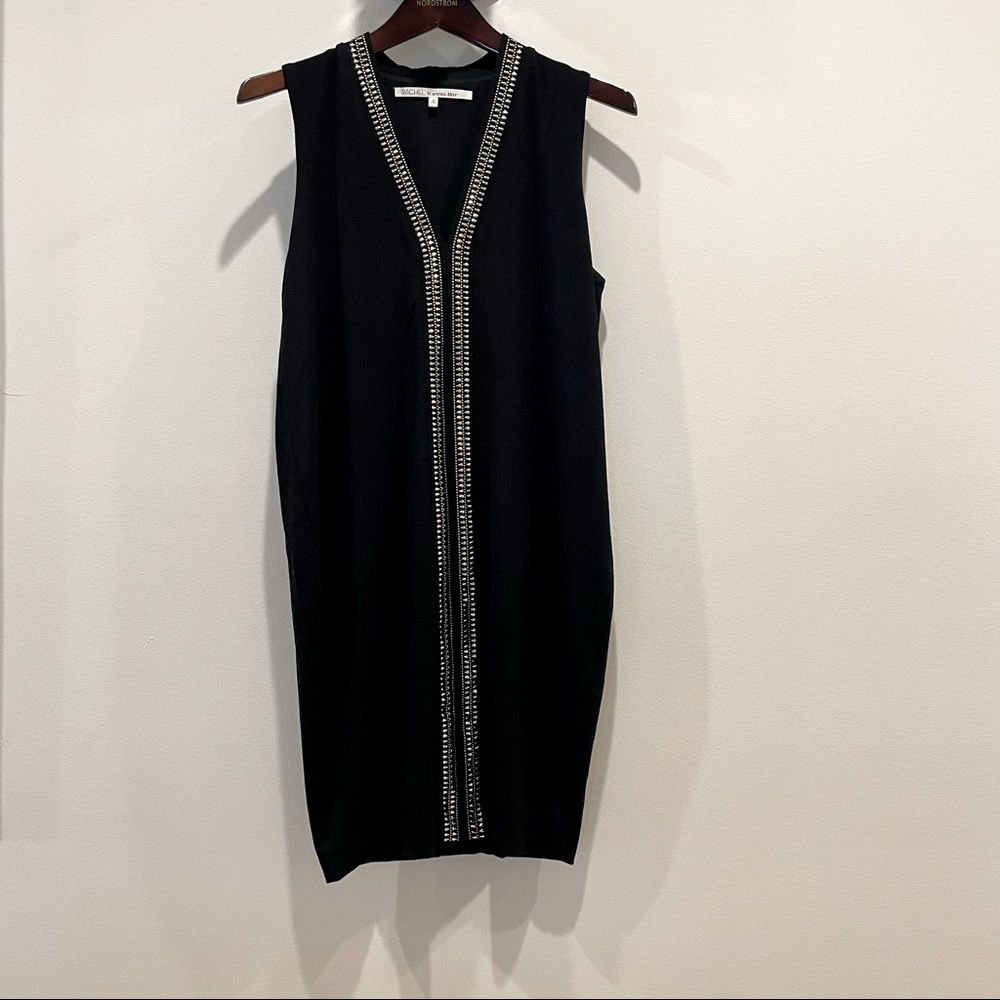 RACHEL Rachel Roy Black Sleeveless Mini Dress with Gold Accent